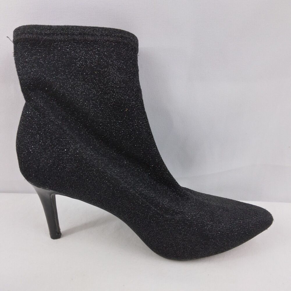 Jones New York Marcia Black Glitter Ankle Boots Witchcore Womens Size 7 - Picture 10 of 14